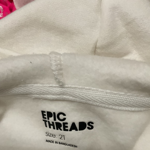 Epic Threads Angel White Fleece Hoodie & Pants Size 2T NWT - Picture 4 of 6